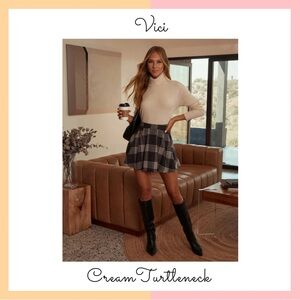 Vici Cream Turtleneck Sweater